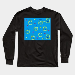 yellows cute cats Long Sleeve T-Shirt